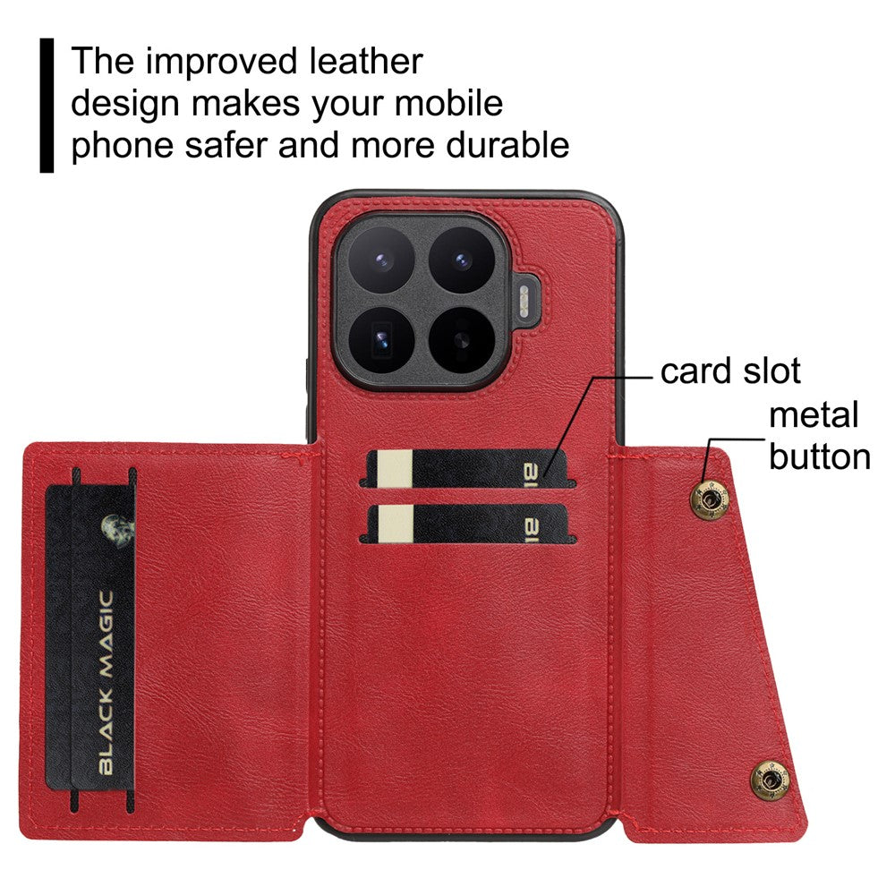 For Xiaomi 17T Case with Card Slots Kickstand Leather + TPU Phone Cover