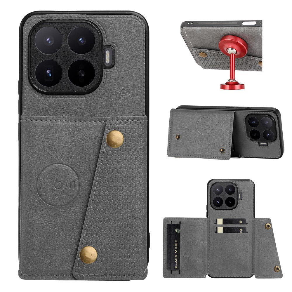 For Xiaomi 17T Case with Card Slots Kickstand Leather + TPU Phone Cover