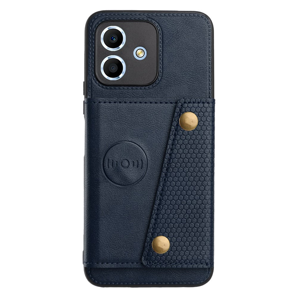 Xiaomi Redmi Note 17 4G (Global) / Note 17 5G (Global) / Note 17 (Indien / Kina) 5G-skal med kortplatser, stativ, läder + TPU-mobilskal