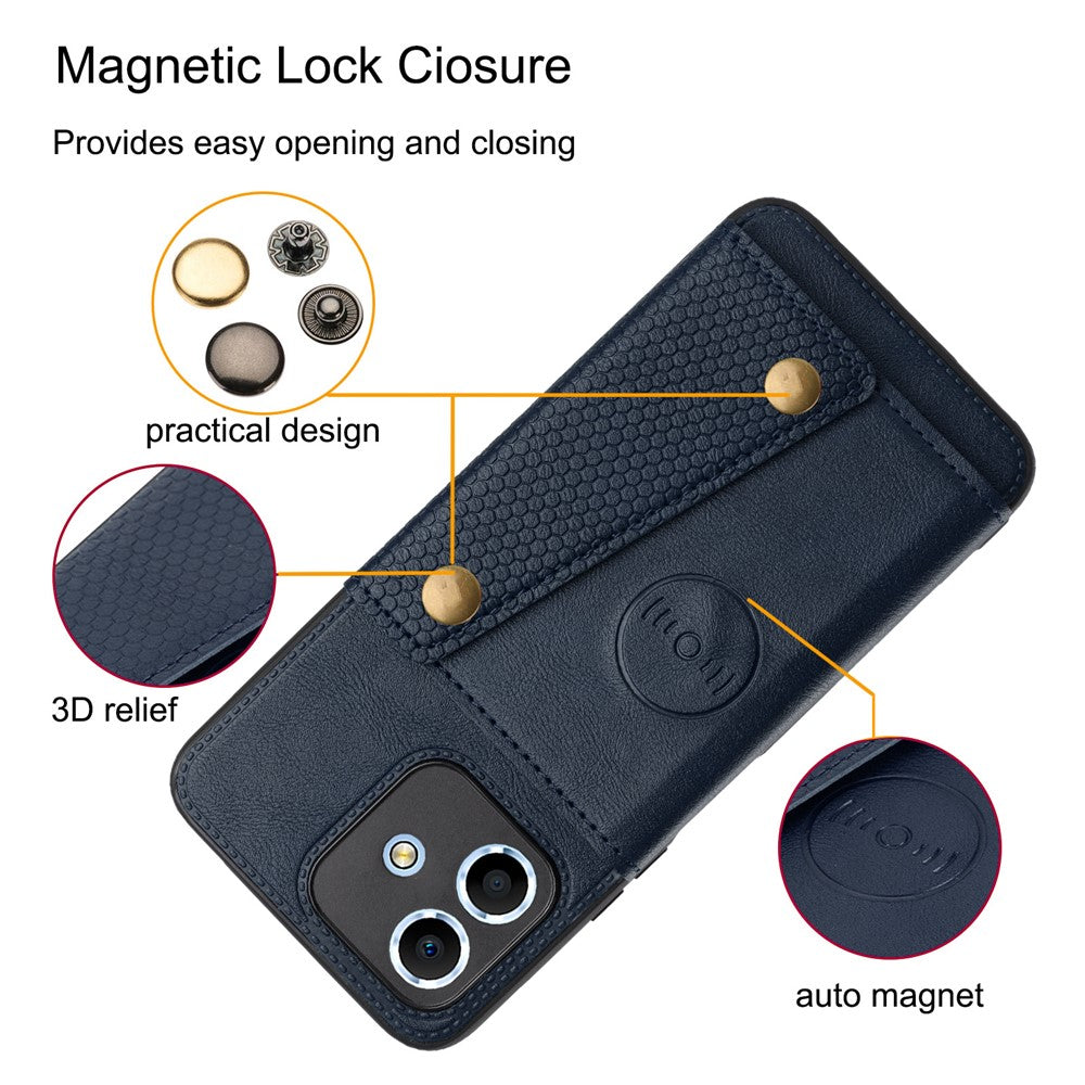 Xiaomi Redmi Note 17 4G (Global) / Note 17 5G (Global) / Note 17 (Indien / Kina) 5G-skal med kortplatser, stativ, läder + TPU-mobilskal