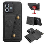 Xiaomi Redmi Note 17 4G (Global) / Note 17 5G (Global) / Note 17 (Indien / Kina) 5G-skal med kortplatser, stativ, läder + TPU-mobilskal