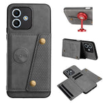 Xiaomi Redmi Note 17 4G (Global) / Note 17 5G (Global) / Note 17 (Indien / Kina) 5G-skal med kortplatser, stativ, läder + TPU-mobilskal