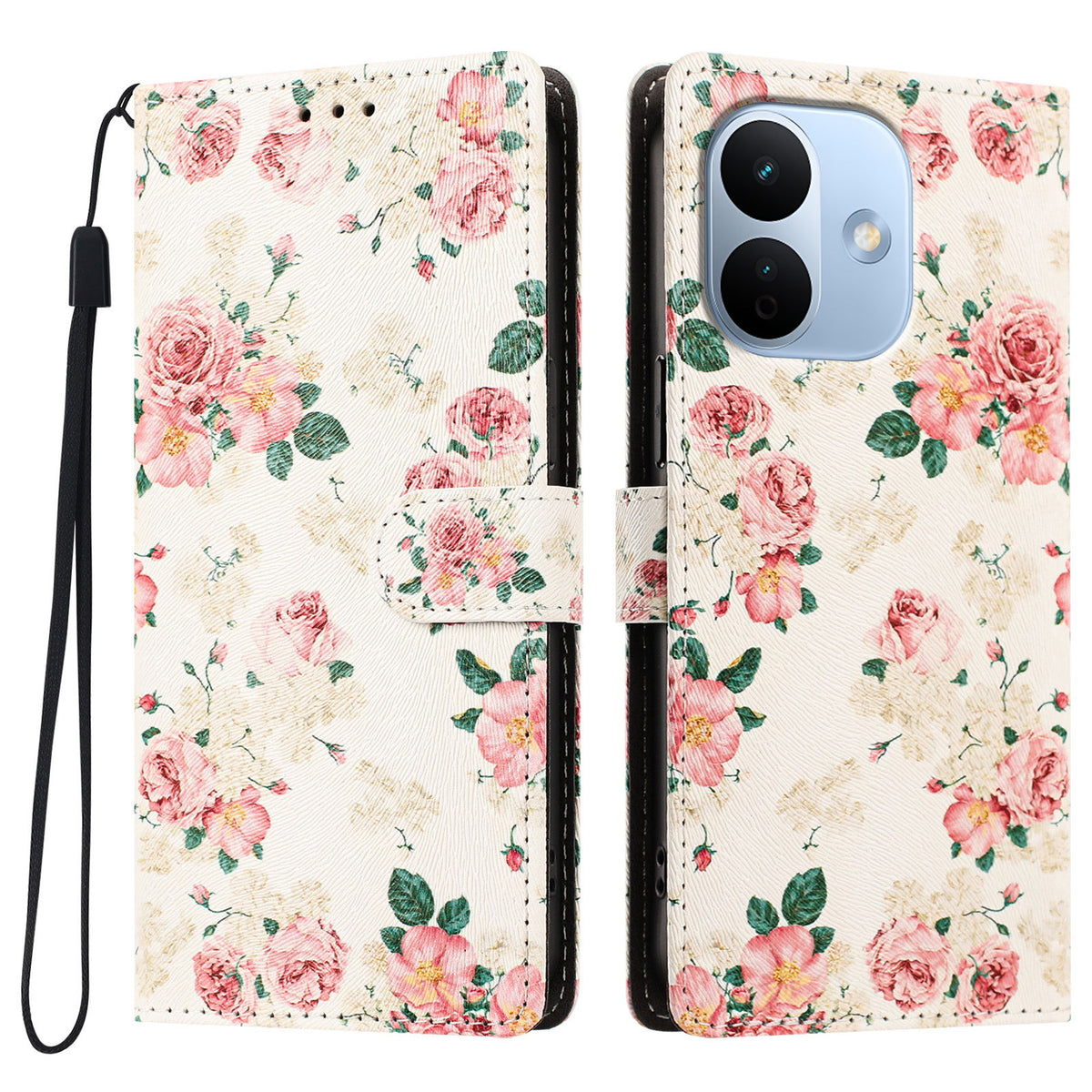 For Xiaomi Redmi Note 17 Pro 5G Case Pattern Printed PU Leather Flip Wallet Phone Cover with Wrist Strap