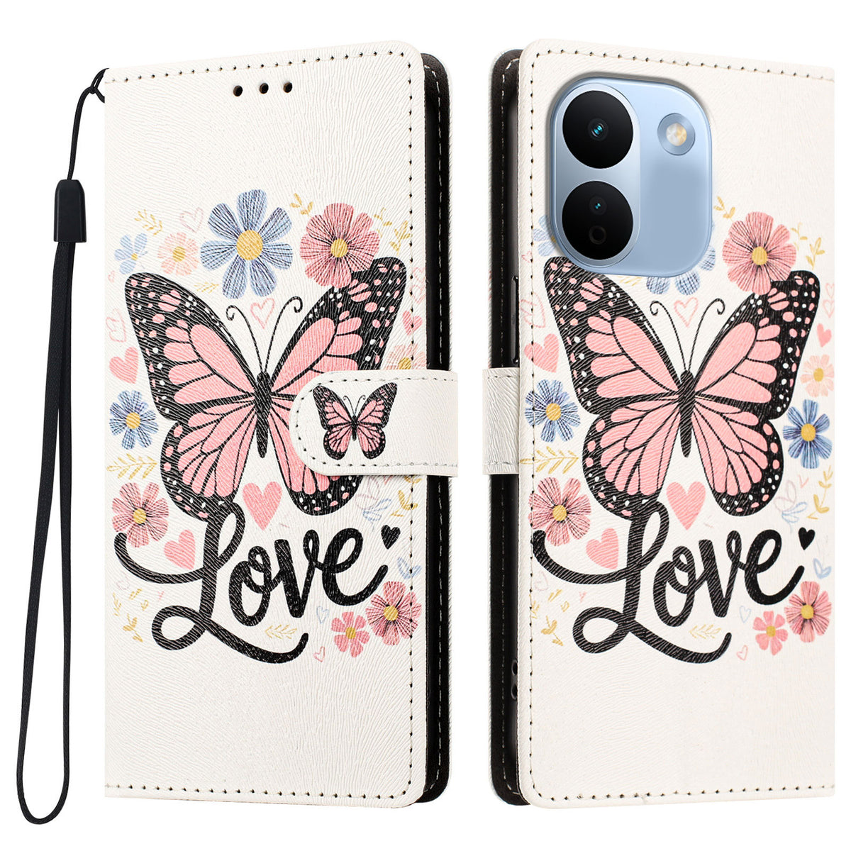 For Xiaomi Redmi Note 17 Pro Max 5G / Note 17 Pro+ 5G Case Pattern Printed PU Leather Flip Wallet Phone Cover with Wrist Strap