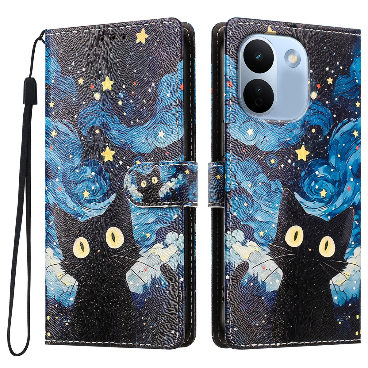 For Xiaomi Redmi Note 17 Pro Max 5G / Note 17 Pro+ 5G Case Pattern Printed PU Leather Flip Wallet Phone Cover with Wrist Strap