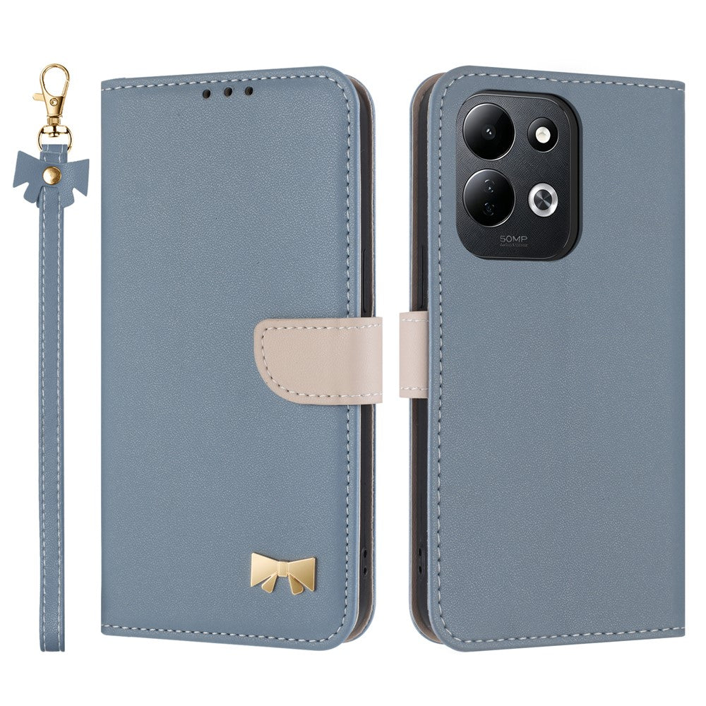 For Xiaomi Redmi 17 4G  /  Redmi 17 5G Case Bowknot Decor Wallet Leather Phone Cover with Wrist Strap