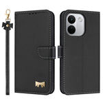 For Xiaomi Redmi Note 17 Pro+ 5G Case Bowknot Decor Wallet Leather Phone Cover with Wrist Strap