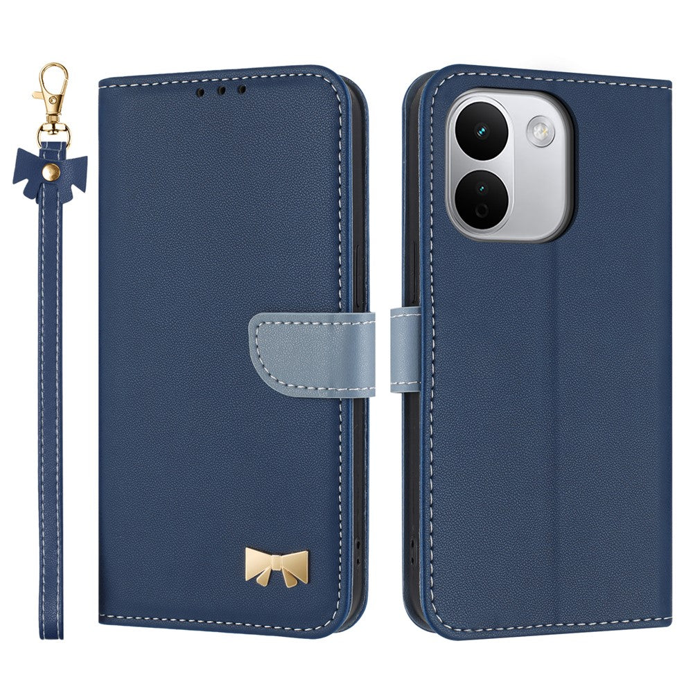 For Xiaomi Redmi Note 17 Pro+ 5G Case Bowknot Decor Wallet Leather Phone Cover with Wrist Strap