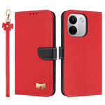 For Xiaomi Redmi Note 17 Pro+ 5G Case Bowknot Decor Wallet Leather Phone Cover with Wrist Strap