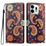 For OnePlus N6 4G Case Pattern Printed PU Leather Flip Wallet Phone Cover with Wrist Strap