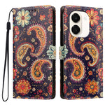 For Honor Play 80 Plus 5G / Honor X7e 4G Case Pattern Printed PU Leather Flip Wallet Phone Cover with Wrist Strap