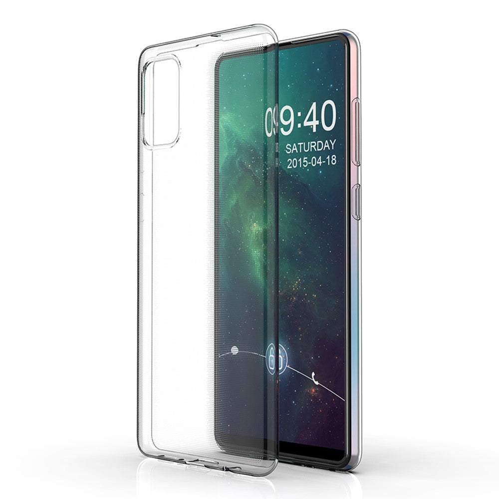 Samsung Galaxy A71 4G SM-A715 Transparent mjukt TPU-mobilskal Ultratunt icke-gulnande skyddande mobilmobilskal