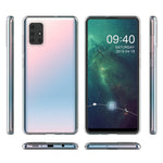 Samsung Galaxy A71 4G SM-A715 Transparent mjukt TPU-mobilskal Ultratunt icke-gulnande skyddande mobilmobilskal