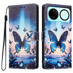 Huawei Nova 16 5G-skal Mönstertryckt PU-läder Flip-plånbok med handledsrem