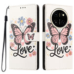 For Honor X80 Pro Max 5G Case Pattern Printed PU Leather Flip Wallet Phone Cover with Wrist Strap