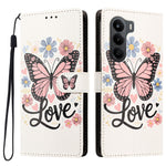 For OnePlus Turbo 6X 5G Case Pattern Printed PU Leather Flip Wallet Phone Cover with Wrist Strap