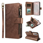 For Samsung Galaxy S25 Edge Leather Case 9 Card Slots Zipper Pocket Phone Cover with Wrist Strap