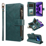 For Xiaomi 17T Pro Leather Case 9 Card Slots Zipper Pocket Phone Cover with Wrist Strap