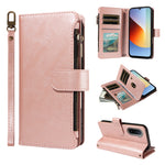 For Xiaomi Redmi A7 Pro 4G (171.56mm) Leather Case 9 Card Slots Zipper Pocket Phone Cover with Wrist Strap