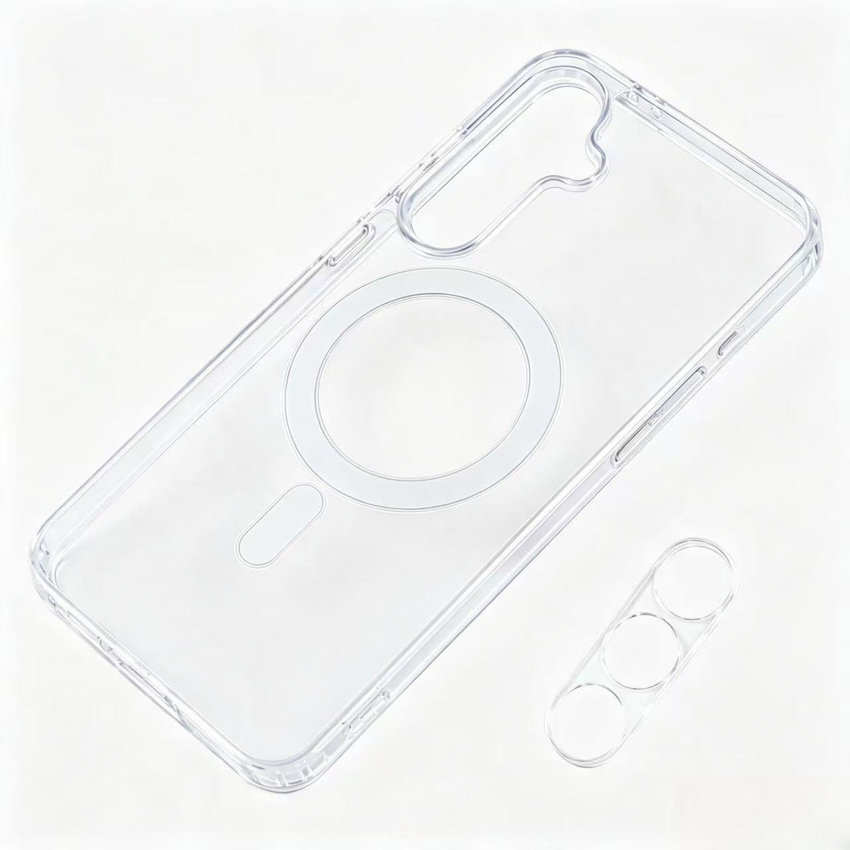 3-i-1 magnetisk TPU + akryl-cover til Samsung Galaxy A36 5G med 180° anti-spionfilm og gennemsigtig linsefilm