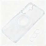 Samsung Galaxy A36 5G 3-i-1 magnetiskt skal TPU + akrylmobilskydd med 180° anti-spionfilm + genomskinlig linsfilm