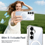 Samsung Galaxy S26+ Magnetiskt skal Fyra hörn Fallskydd TPU + PC Genomskinligt mobilskal