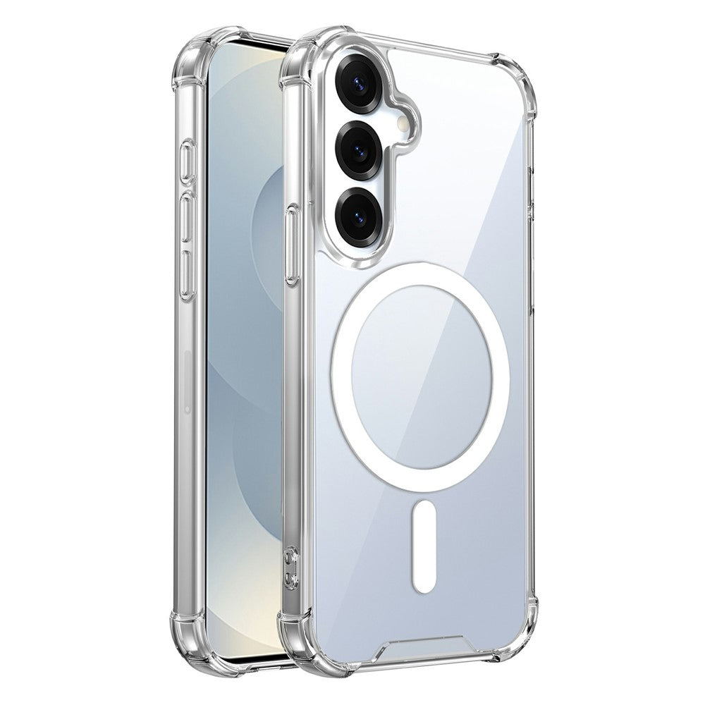 Samsung Galaxy S26+ Magnetiskt skal Fyra hörn Fallskydd TPU + PC Genomskinligt mobilskal