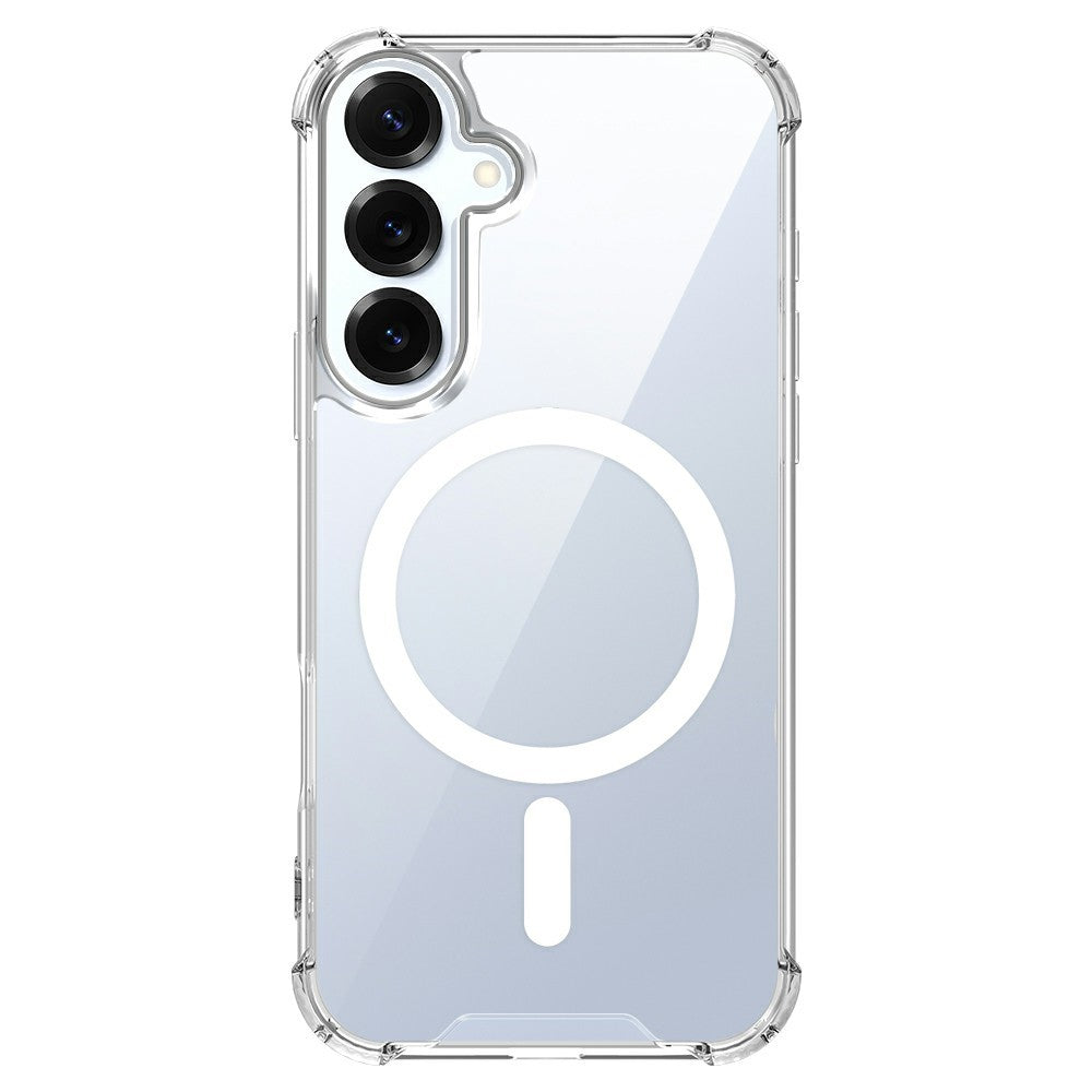 Samsung Galaxy S26+ Magnetiskt skal Fyra hörn Fallskydd TPU + PC Genomskinligt mobilskal