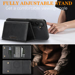 For Samsung Galaxy S26+ Magnetic Case Tri-fold Card Bag Kickstand PU Leather Coated TPU Cover