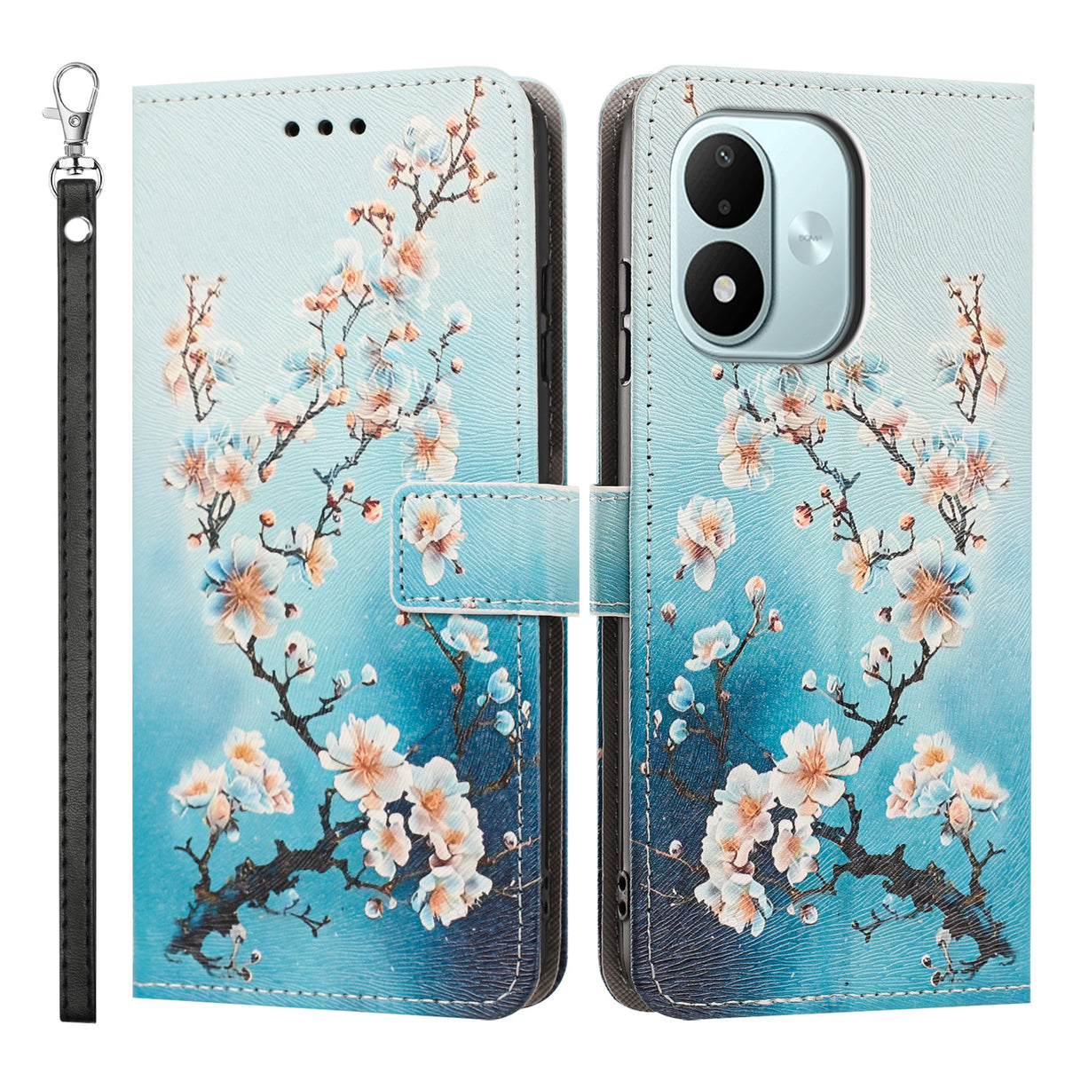 For Xiaomi Redmi Note 17 4G (Global) / Note 17 5G (Global) / Note 17 (India / China) 5G Case Pattern Printing PU Leather Flip Wallet Phone Cover with Wrist Strap
