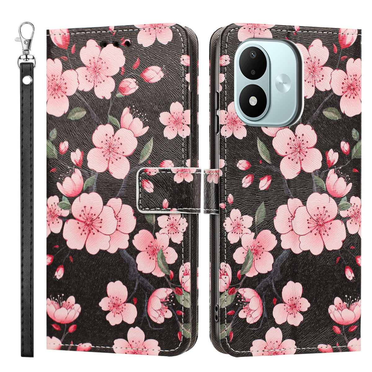 For Xiaomi Redmi Note 17 4G (Global) / Note 17 5G (Global) / Note 17 (India / China) 5G Case Pattern Printing PU Leather Flip Wallet Phone Cover with Wrist Strap