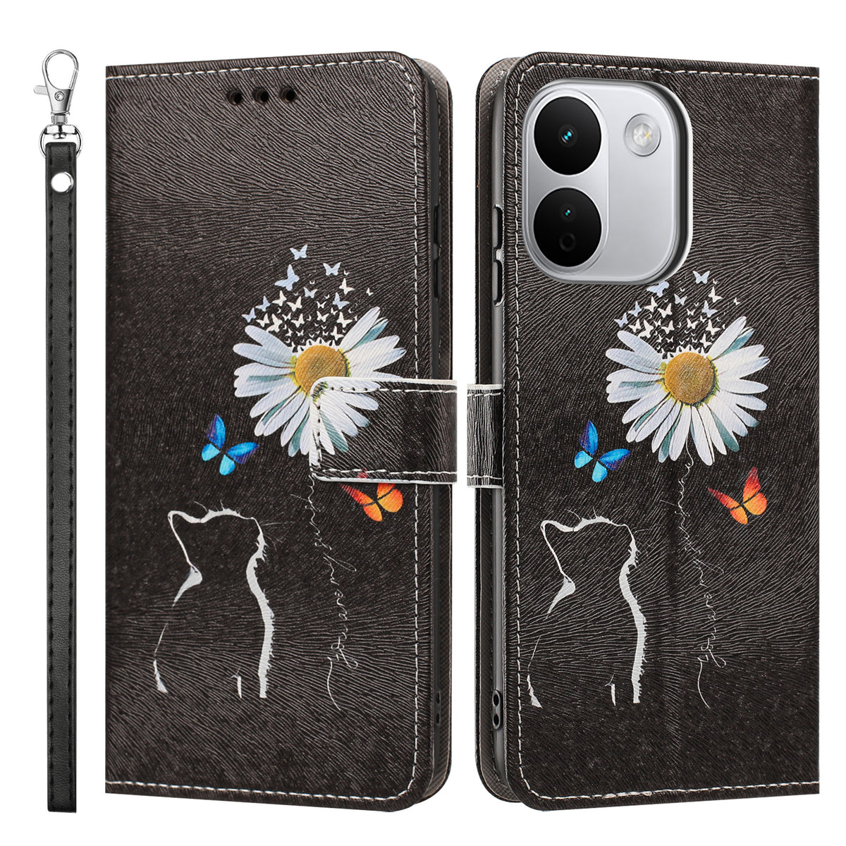 For Xiaomi Redmi Note 17 Pro Max 5G / Note 17 Pro+ 5G Case Pattern Printing PU Leather Flip Wallet Phone Cover with Wrist Strap