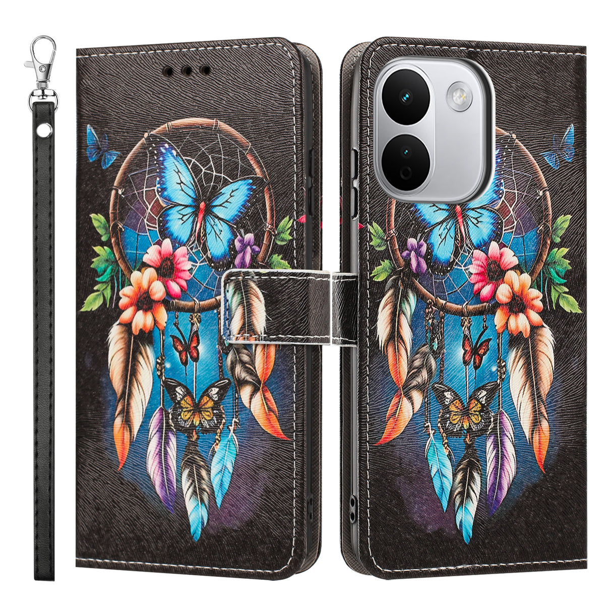 For Xiaomi Redmi Note 17 Pro Max 5G / Note 17 Pro+ 5G Case Pattern Printing PU Leather Flip Wallet Phone Cover with Wrist Strap