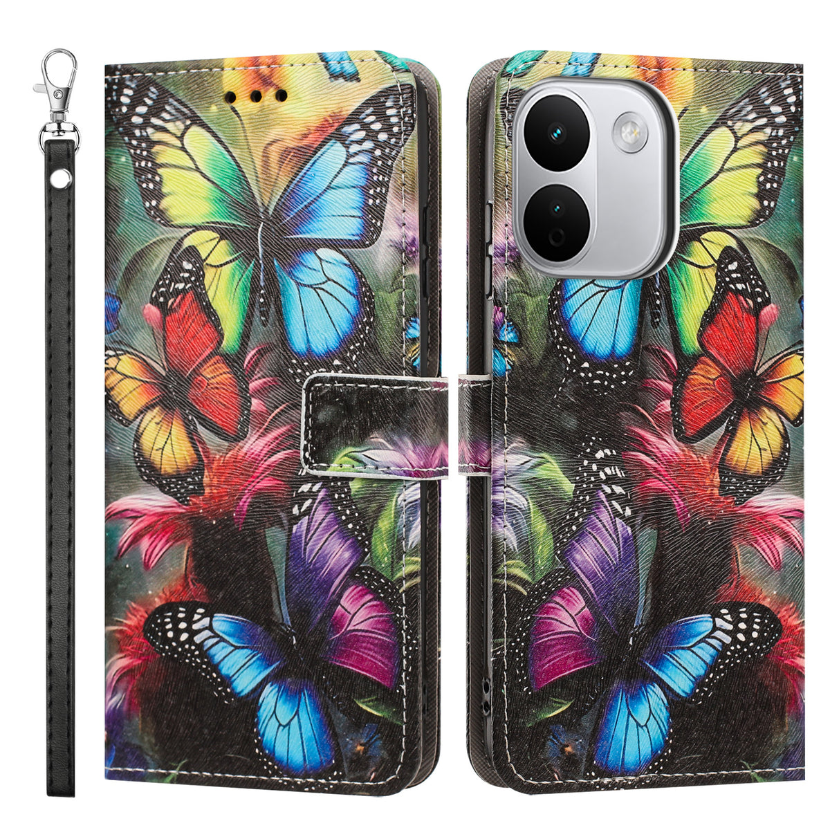 For Xiaomi Redmi Note 17 Pro Max 5G / Note 17 Pro+ 5G Case Pattern Printing PU Leather Flip Wallet Phone Cover with Wrist Strap