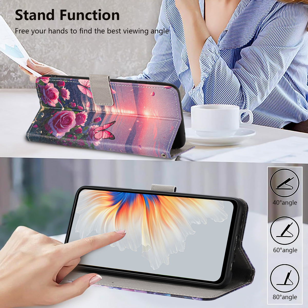 For Xiaomi Redmi Note 17 Pro 5G Case Pattern Printing PU Leather Flip Wallet Phone Cover with Wrist Strap