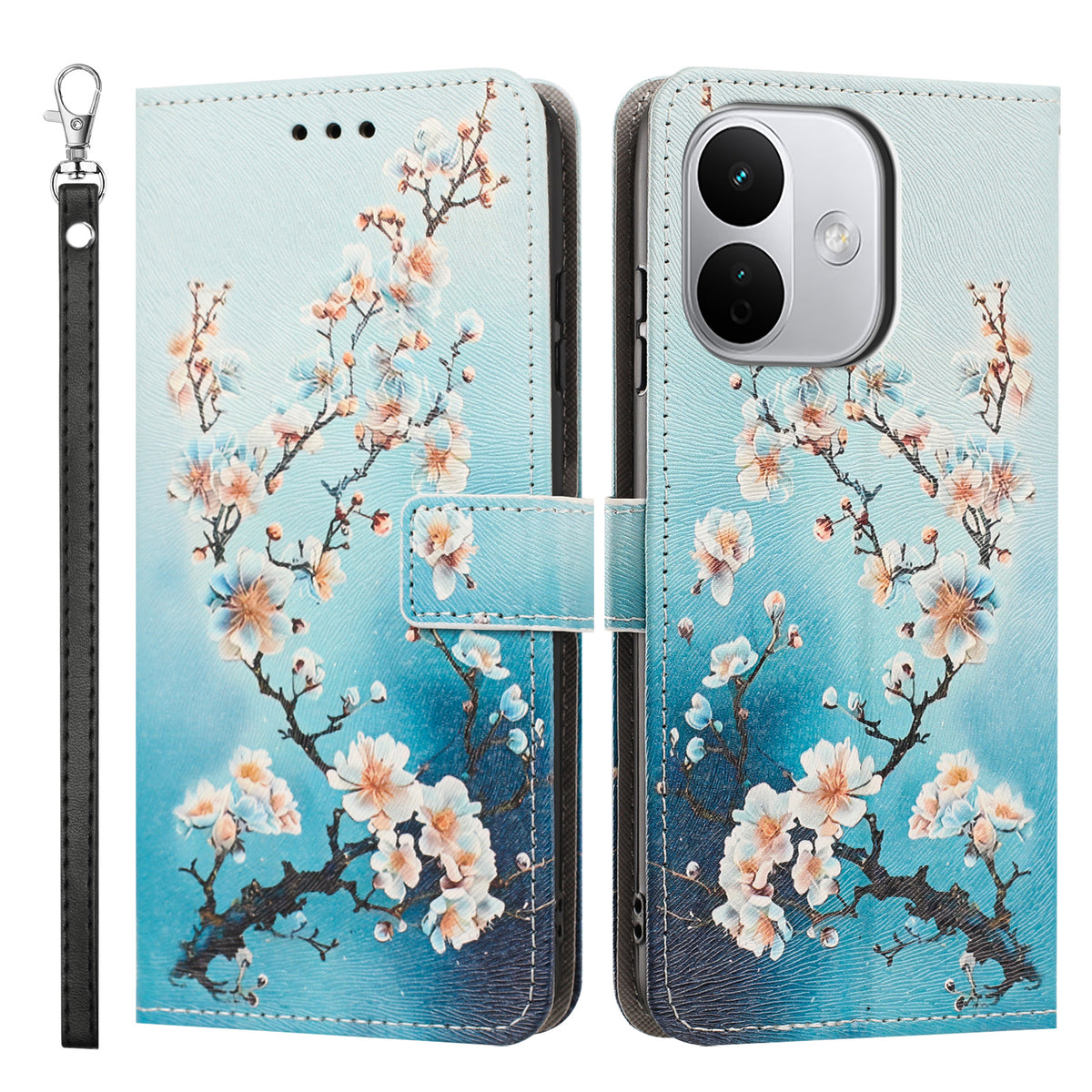 For Xiaomi Redmi Note 17 Pro 5G Case Pattern Printing PU Leather Flip Wallet Phone Cover with Wrist Strap
