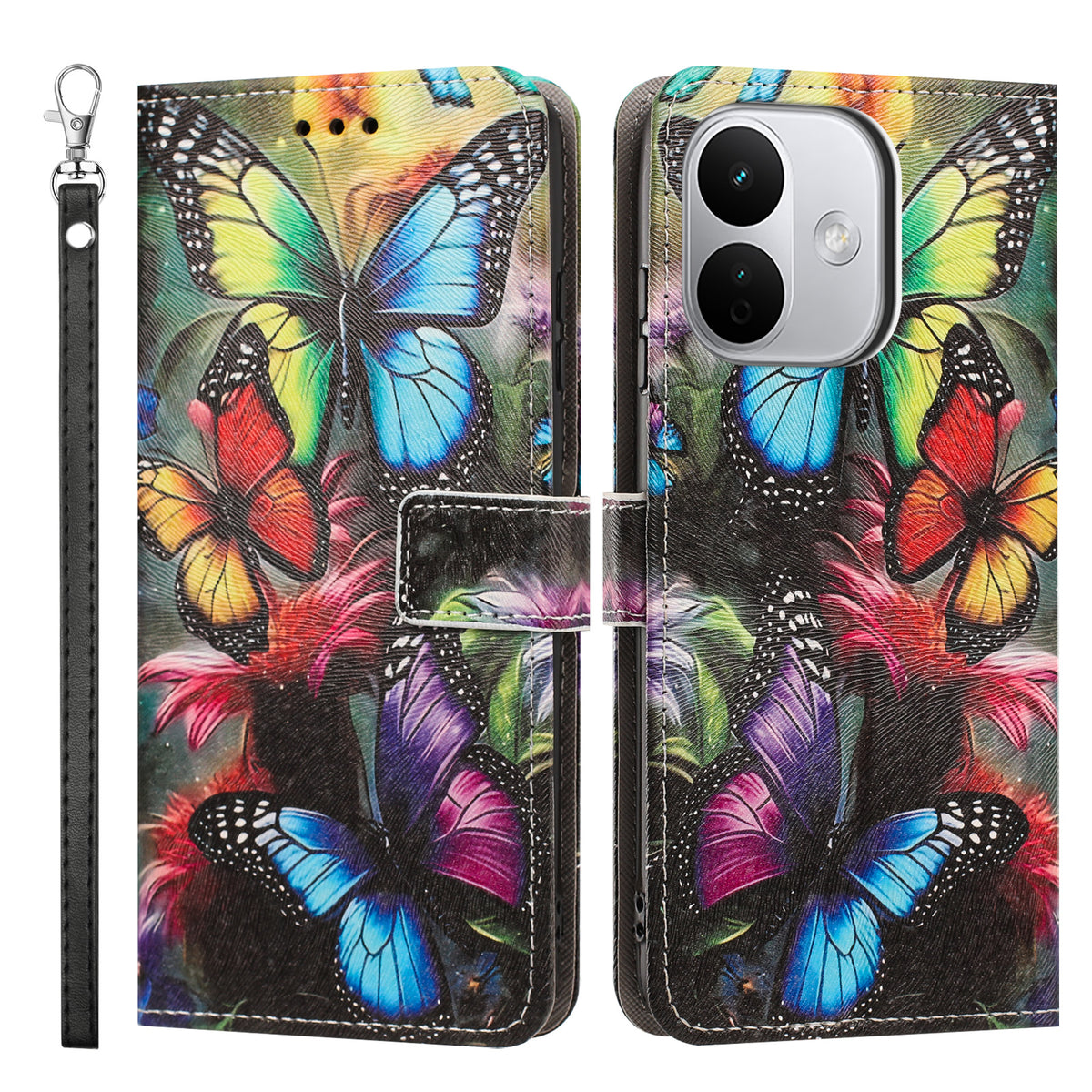 For Xiaomi Redmi Note 17 Pro 5G Case Pattern Printing PU Leather Flip Wallet Phone Cover with Wrist Strap