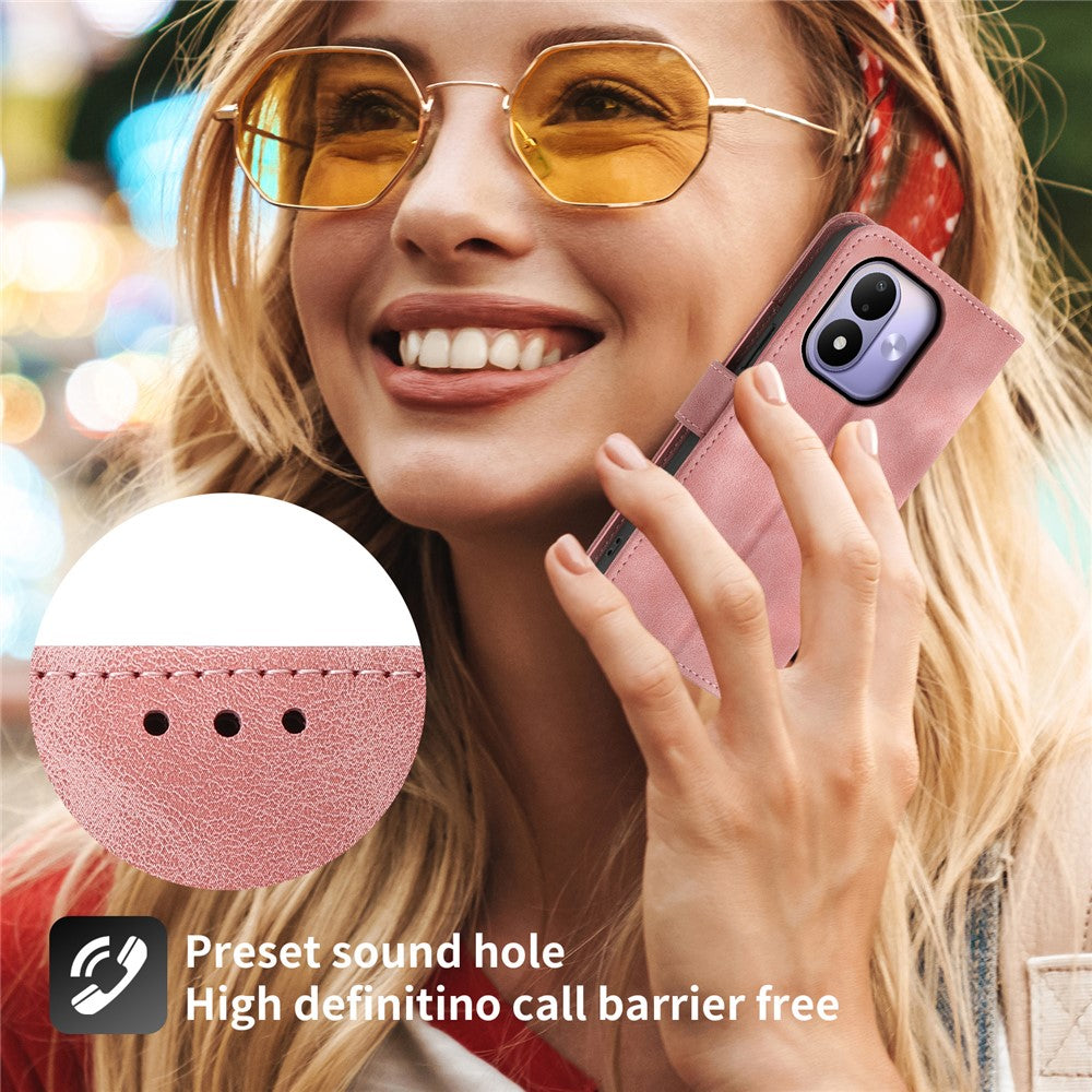 For Xiaomi Redmi Note 17 4G (Global) / Note 17 5G (Global) / Note 17 (India / China) 5G Wallet Case Flower Pattern PU Leather Phone Cover with Strap