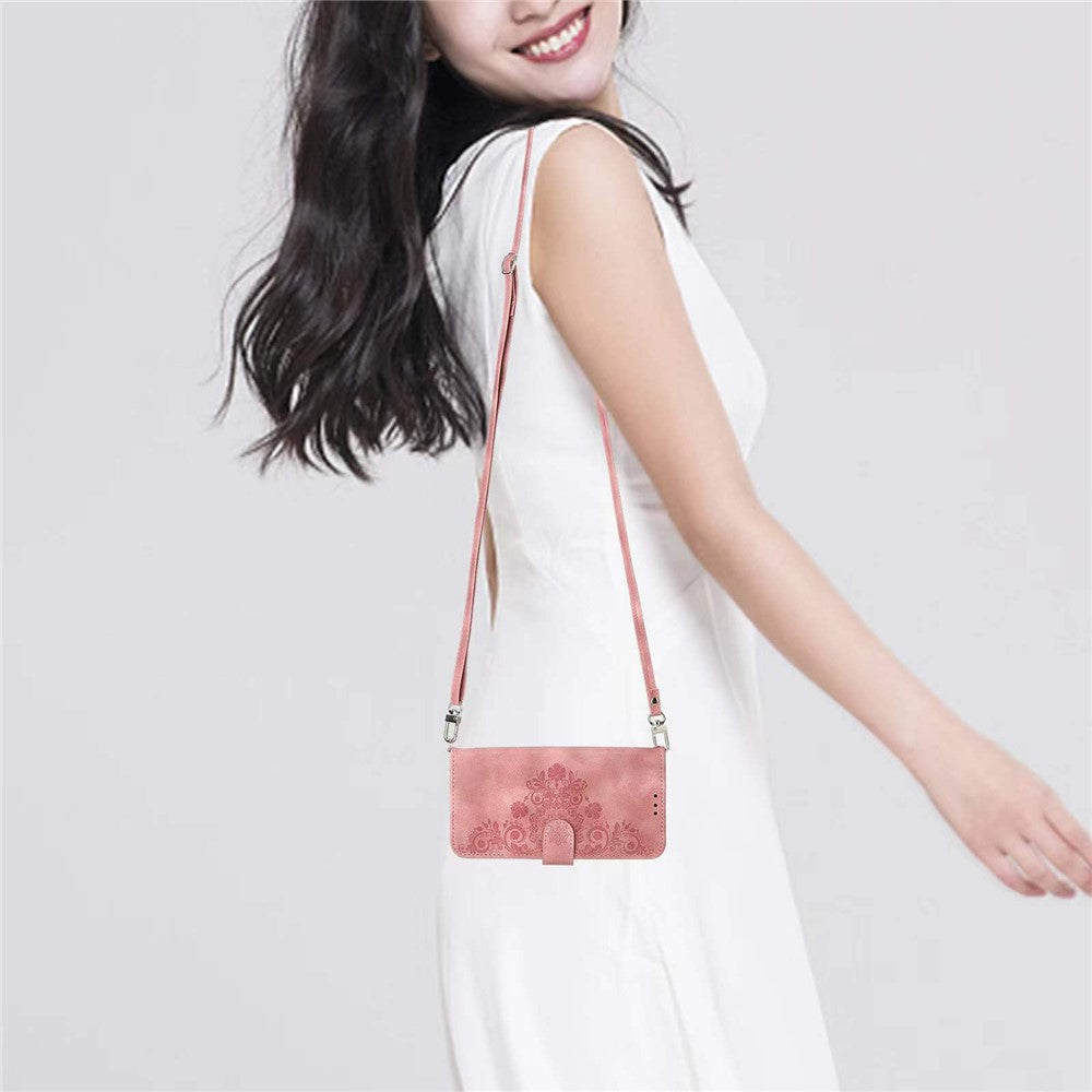 For Xiaomi Redmi Note 17 4G (Global) / Note 17 5G (Global) / Note 17 (India / China) 5G Wallet Case Flower Pattern PU Leather Phone Cover with Strap