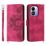 For Xiaomi Redmi Note 17 4G (Global) / Note 17 5G (Global) / Note 17 (India / China) 5G Wallet Case Flower Pattern PU Leather Phone Cover with Strap