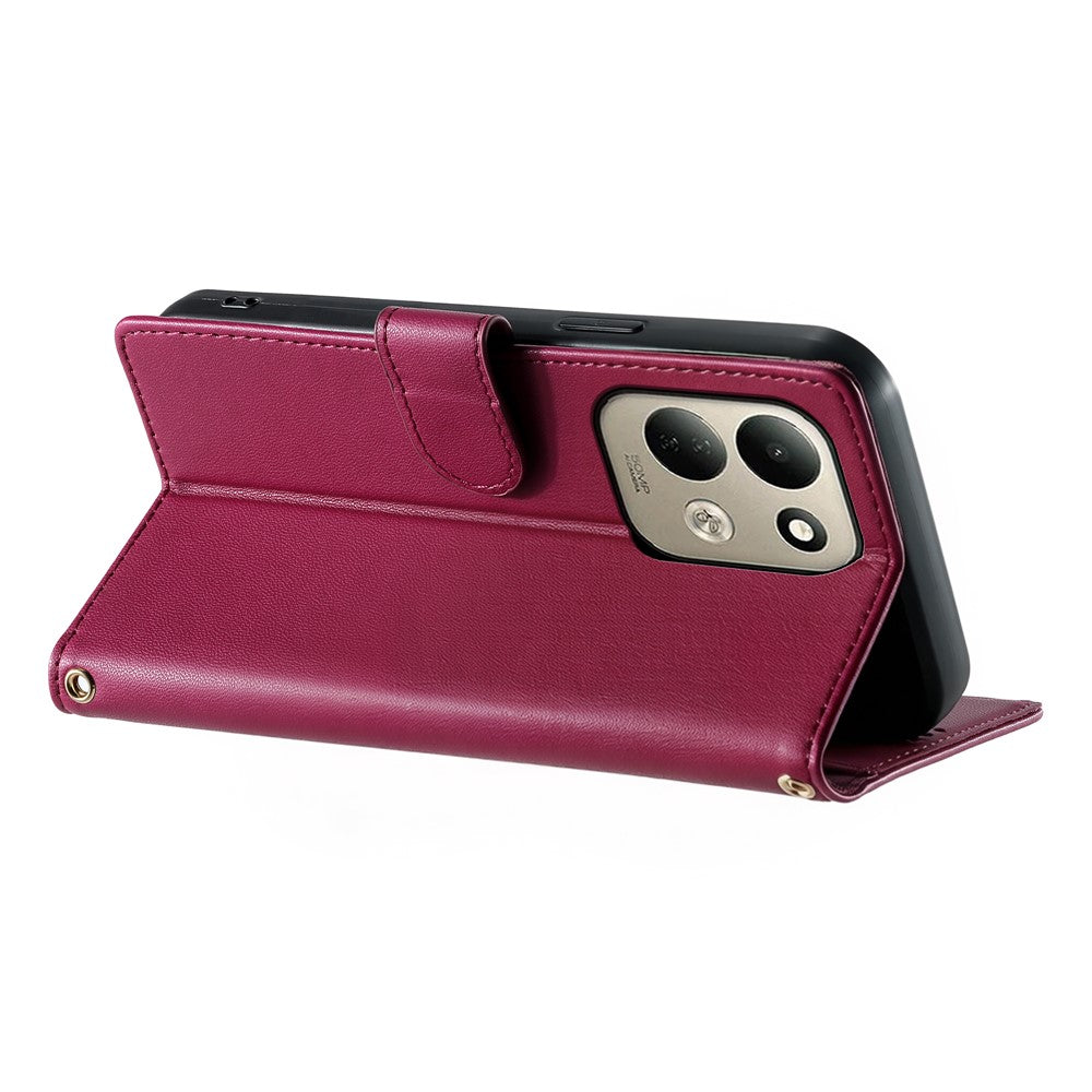 For Xiaomi Redmi 17 4G  /  Redmi 17 5G Case Adorable Cat Pattern PU Leather Wallet Phone Cover with Wrist Strap