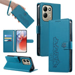 For Xiaomi Redmi 17 4G  /  Redmi 17 5G Case Adorable Cat Pattern PU Leather Wallet Phone Cover with Wrist Strap
