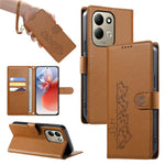 For Xiaomi Redmi 17 4G  /  Redmi 17 5G Case Adorable Cat Pattern PU Leather Wallet Phone Cover with Wrist Strap