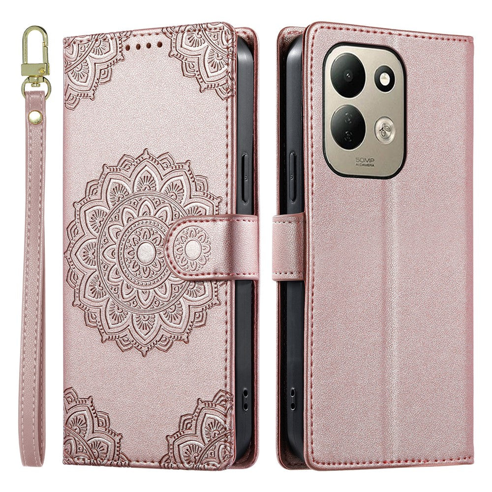 For Xiaomi Redmi 17 4G  /  Redmi 17 5G Case Embossed Totem Leather Flip Wallet Phone Cover with Wrist Strap