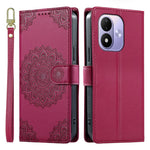 For Xiaomi Redmi Note 17 4G (Global) / Note 17 5G (Global) / Note 17 (India / China) 5G Case Embossed Totem Leather Flip Wallet Phone Cover with Wrist Strap