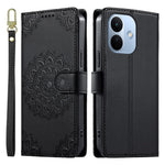 For Xiaomi Redmi Note 17 Pro 5G Case Embossed Totem Leather Flip Wallet Phone Cover with Wrist Strap