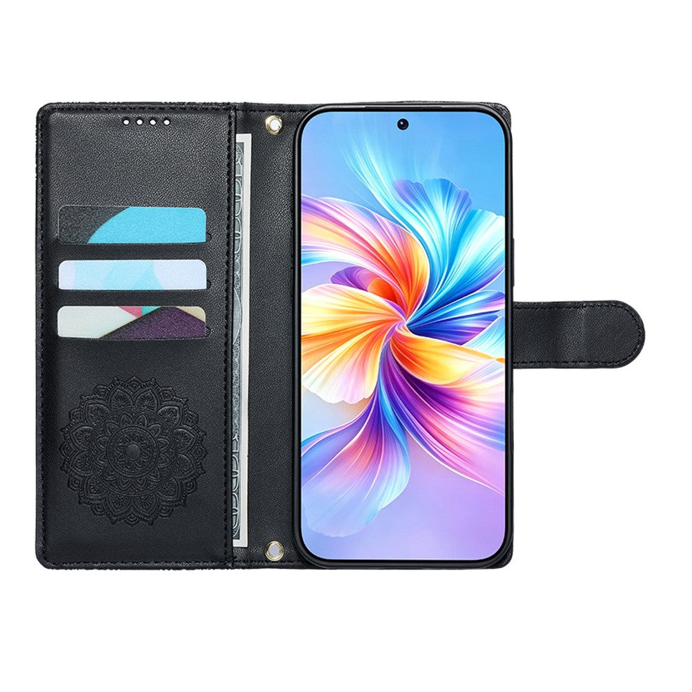For Xiaomi Redmi Note 17 Pro 5G Case Embossed Totem Leather Flip Wallet Phone Cover with Wrist Strap