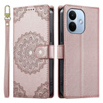 For Xiaomi Redmi Note 17 Pro 5G Case Embossed Totem Leather Flip Wallet Phone Cover with Wrist Strap