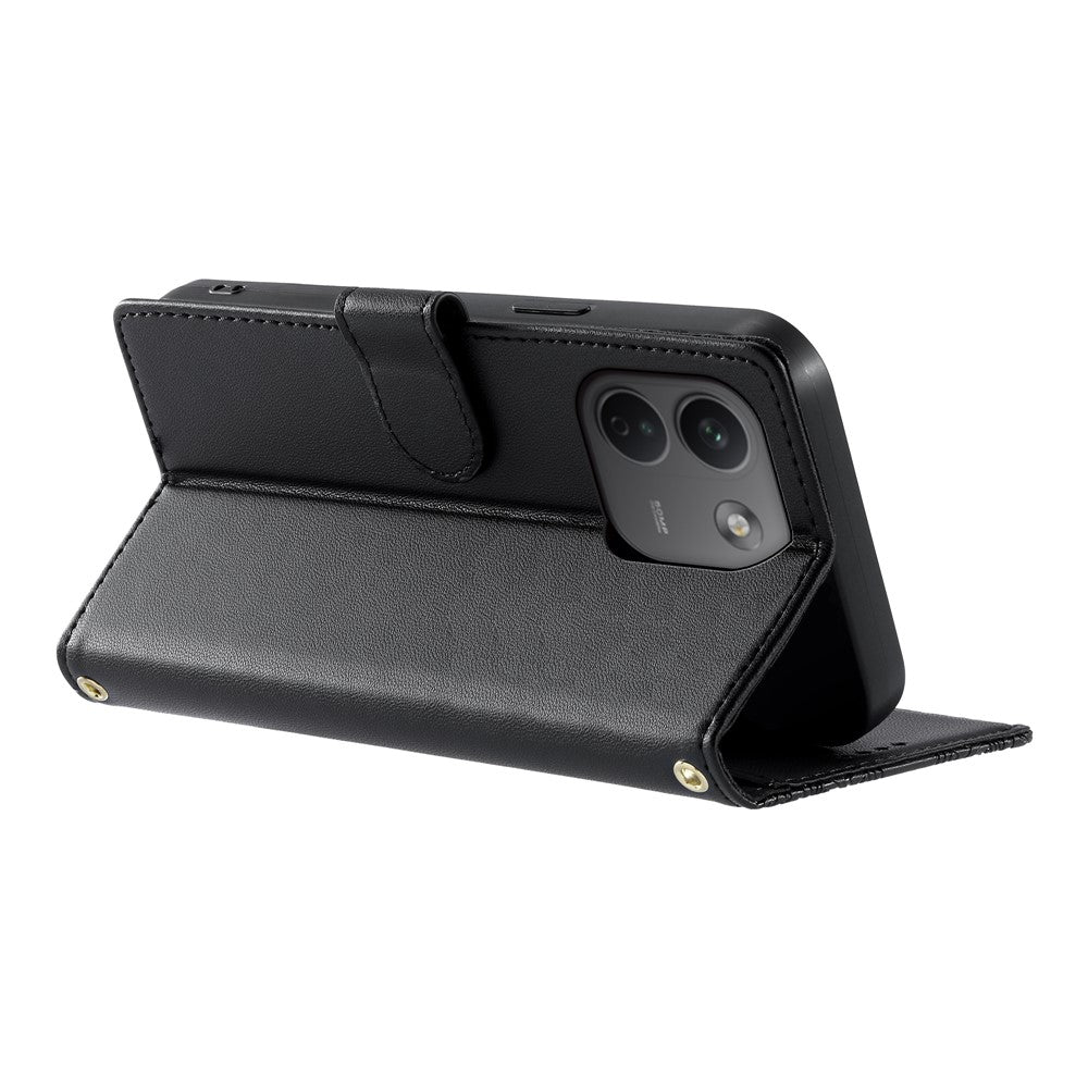 Xiaomi Redmi Note 17 Pro Max 5G-skal Präglat Totem-läderflipfodral med handledsrem