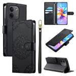Xiaomi Redmi Note 17 Pro Max 5G-skal Präglat Totem-läderflipfodral med handledsrem